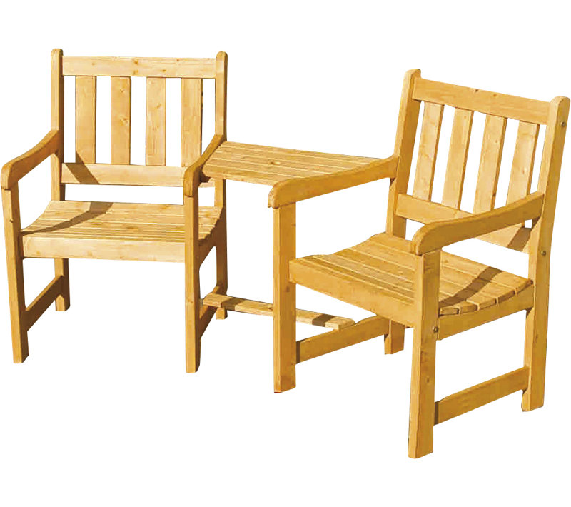 Garten Living Doppelbank Netherton aus Holz & Bewertungen | Wayfair.de